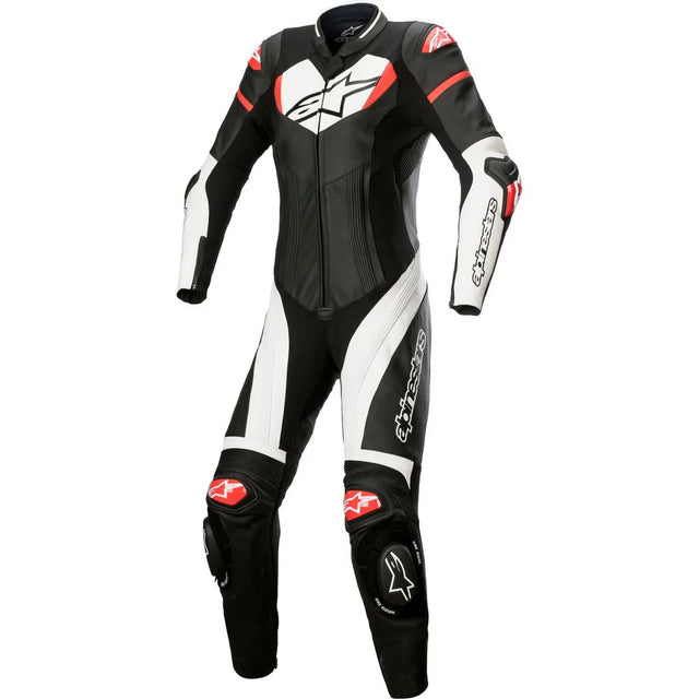 Alpinestars Stella GP Plus One Piece Ladies Leather Suit Black White Bright Red