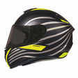 MT Targo Doppler Matt Black & Fluo Yellow Motorcycle Helmet Swirl