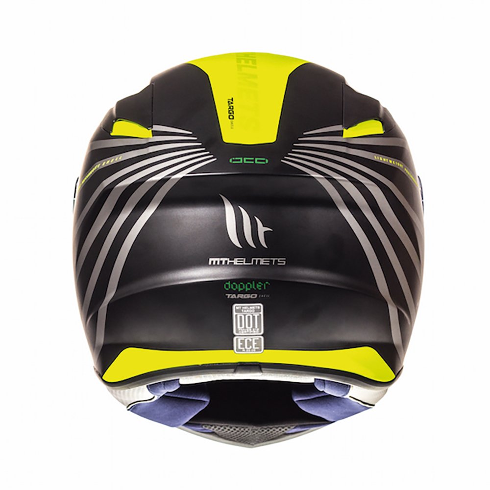 MT Targo Doppler Matt Black & Fluo Yellow Motorcycle Helmet