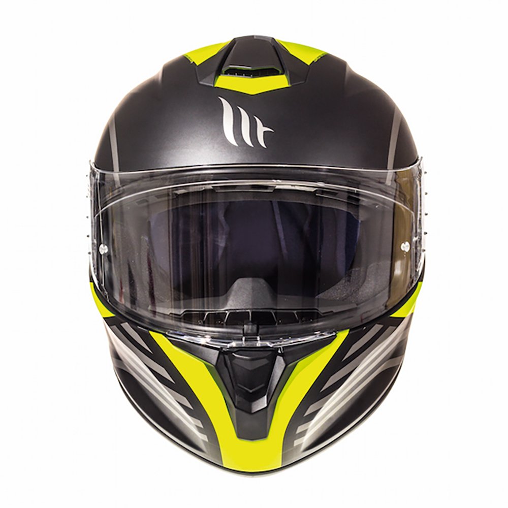 MT Targo Doppler Matt Black & Fluo Yellow Motorcycle Helmet