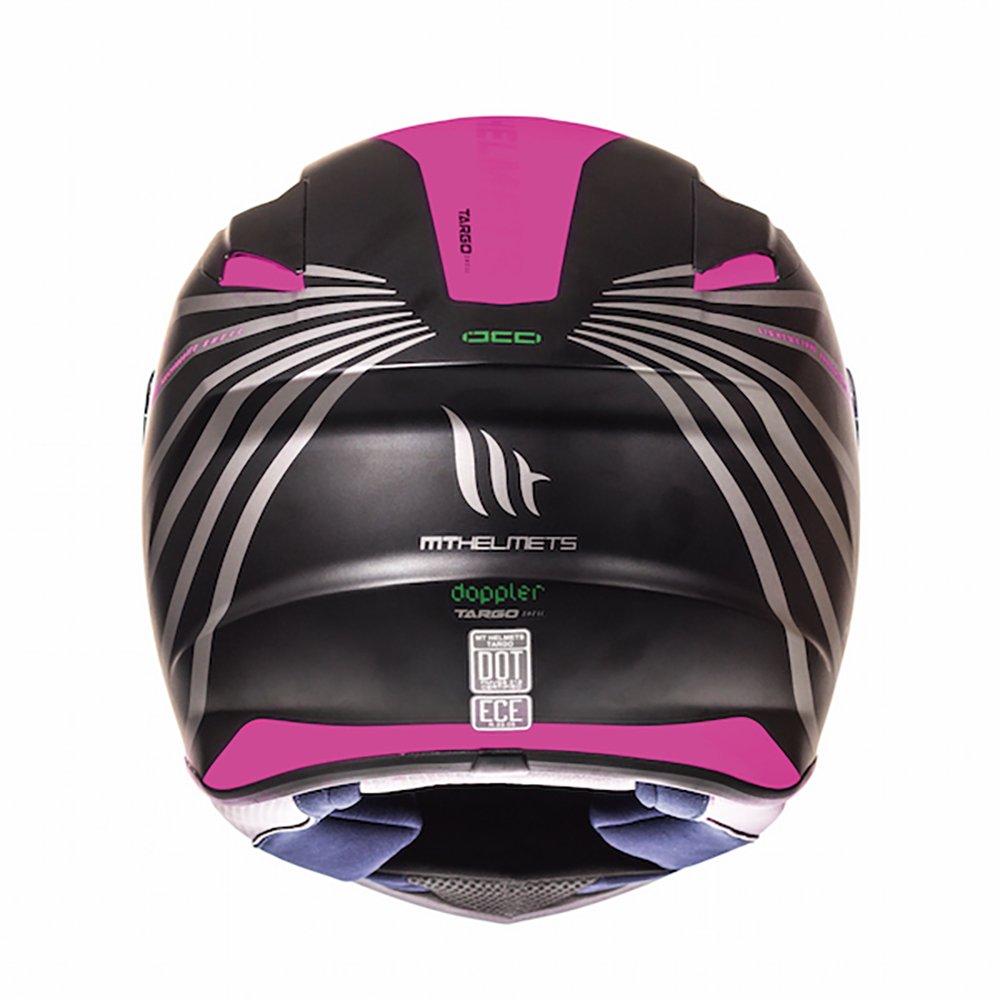 MT Targo Doppler Matt Black & Pink Motorcycle Helmet