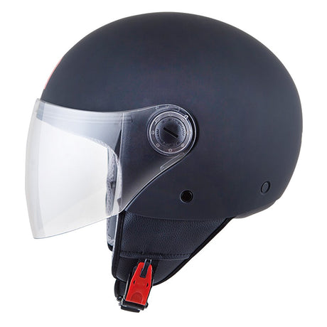 MT Street Matt Black Open Face Motorcycle Helmet