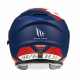 MT Avenue Sideway Matt Blue & Red & White Motorcycle Helmet