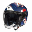 MT Avenue Sideway Matt Blue Red White Open Face Motorcycle Helmet