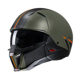 HJC I20 Batol MC4SF Khaki Green Motorcycle Helmet Half Open