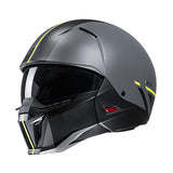 HJC I20 Batol MC3HSF Yellow Motorcycle Helmet Half Open Face Nardo Grey