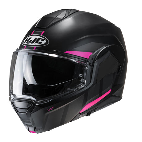 HJC I100 Beis MC8SF Pink Modular Motorcycle Helmet 180 Flip Ladies Womens