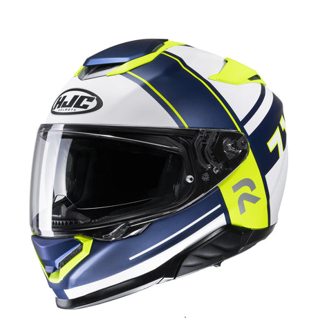 HJC RPHA 71 Zecha Motorcycle Helmet Blue White Fluo Fluorescent Yellow