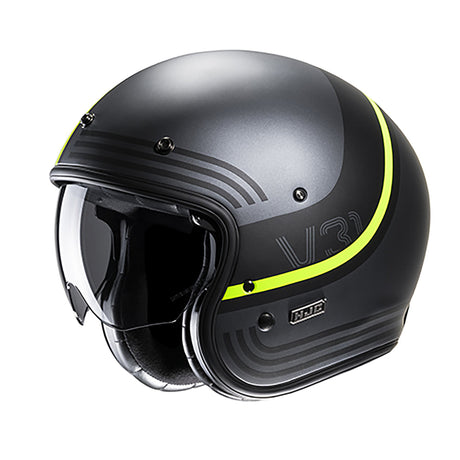 HJC V31 Byron MC3HSF Yellow Open Face Motorcycle Helmet