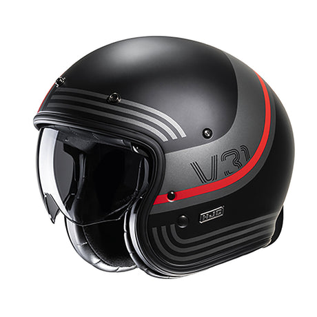 HJC V31 Byron MC1SF Red Open Face Motorcycle Helmet