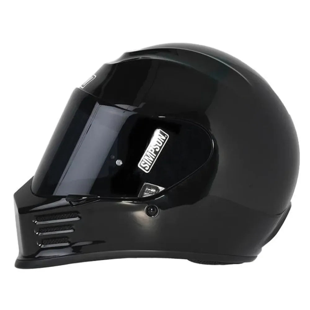 Simpson Speed Solid Gloss Black Motorcycle Helmet (ECE-22.06)