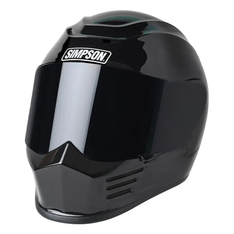 Simpson Speed Solid Gloss Black Motorcycle Helmet (ECE-22.06)