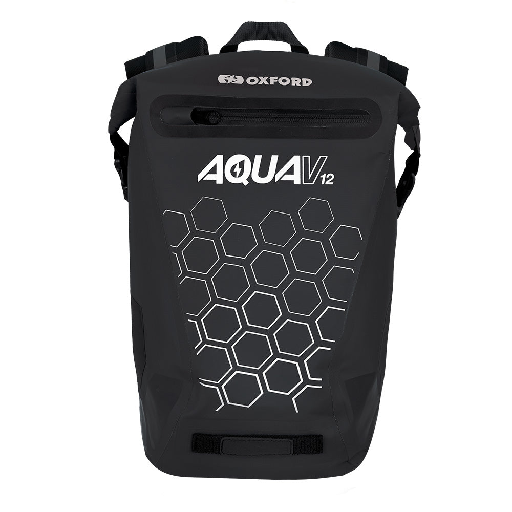 Oxford Aqua V12 Waterproof Motorcycle Motorbike Backpack 12L Black