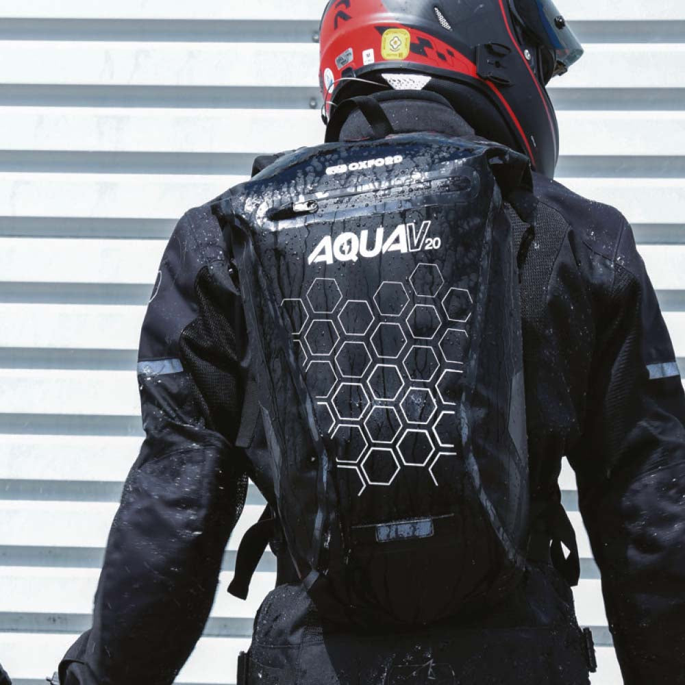 Oxford Aqua V12 Waterproof Motorcycle Motorbike Backpack 12L Black