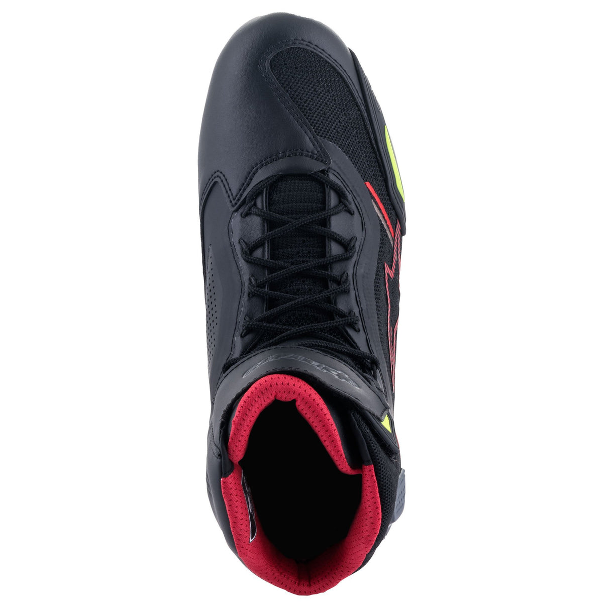 Alpinestars Faster-3 Rideknit Shoes Boots - Black Red Yellow Fluo