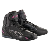 Alpinestars Stella Faster-3 Shoes Black & Fuchsia Pink Womens Ladies Motorcycle Boots