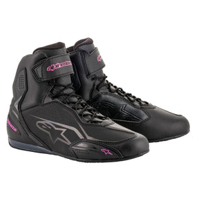 Alpinestars Stella Faster-3 Shoes Black & Fuchsia Pink Womens Ladies Motorcycle Boots