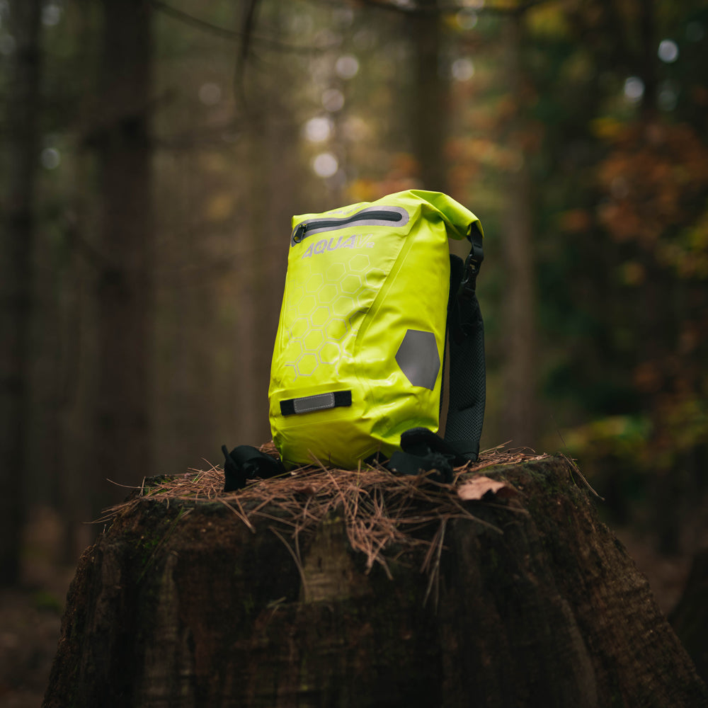 Oxford Aqua V12 Waterproof Motorcycle Motorbike Backpack 12L Fluo Yellow