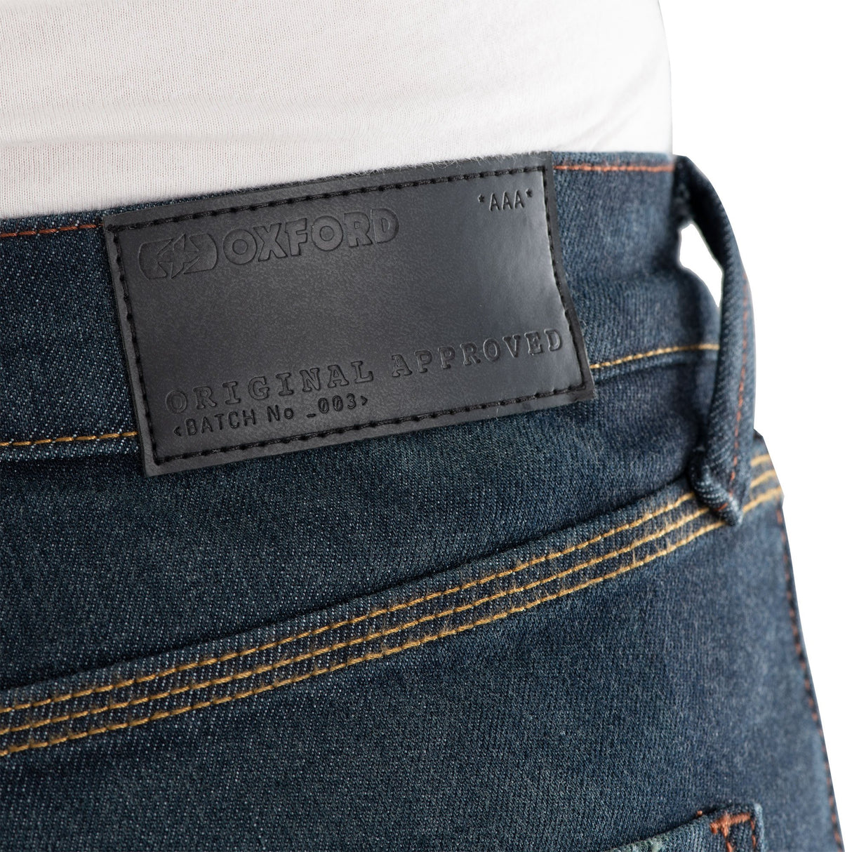 Oxford Original Approved AAA Men's Straight Motorcycle Jeans 3 Year Aged