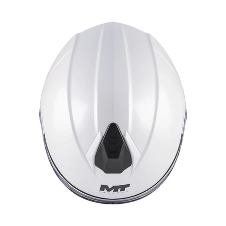 MT Genesis R SV Pure Gloss White Motorcycle Flip Front Helmet