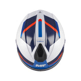 MT Genesis R SV Cheeky Gloss White Blue Red Motorcycle Flip Front Helmet