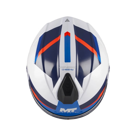 MT Genesis R SV Cheeky Gloss White Blue Red Motorcycle Flip Front Helmet