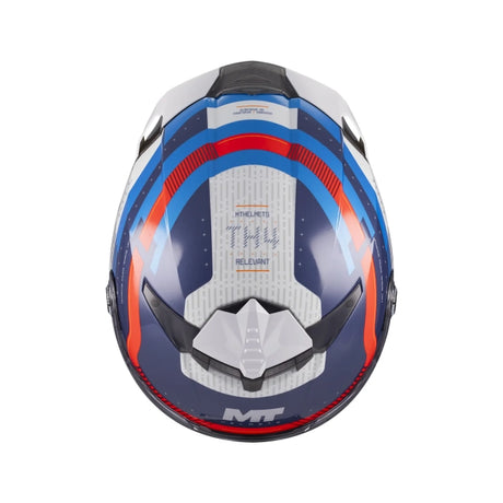 MT Thunder 4 R Relevant Motorcycle Full Face Helmet Gloss Blue Red Grey