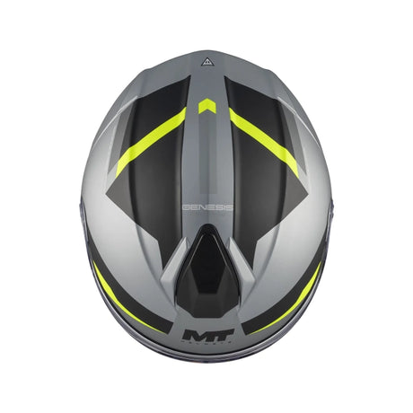 MT Genesis R SV Cheeky Matt Grey Fluo Motorcycle Flip Front Helmet
