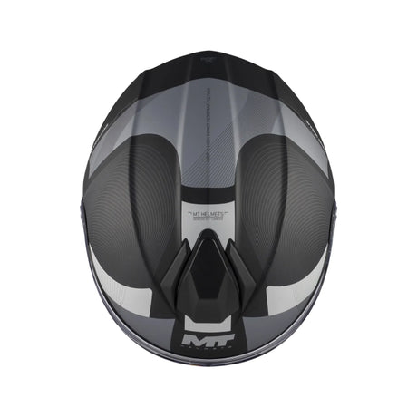 MT Genesis R SV Lancer Matt Black Grey Motorcycle Flip Front Helmet