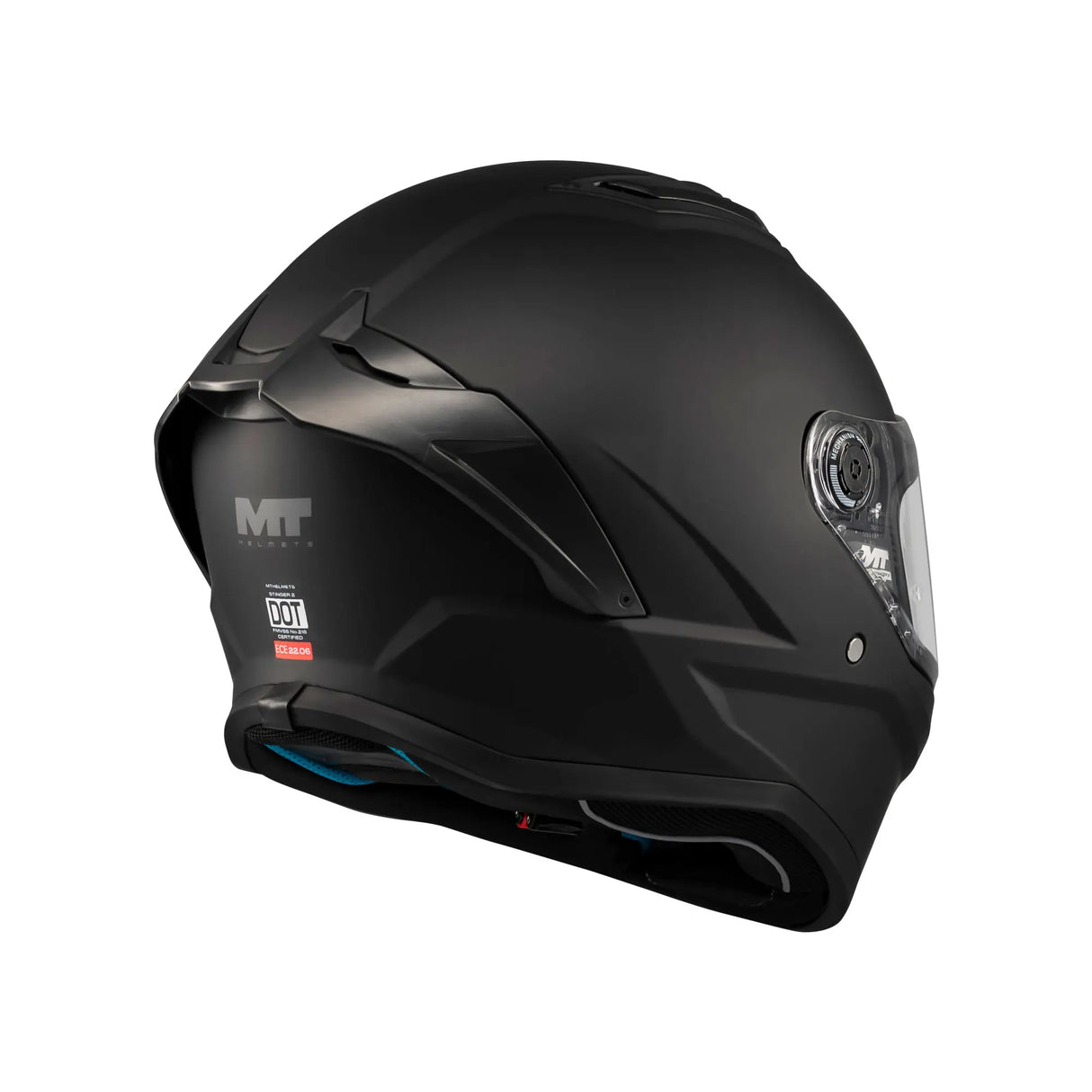 MT Stinger 2 Pure Motorcycle Full Face Helmet Matt Black