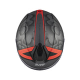 MT Genesis R SV Shift Matt Black Red Motorcycle Flip Front Helmet