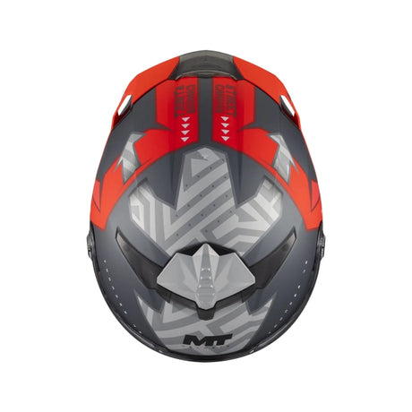 MT Thunder 4 R Canvas Motorcycle Full Face Helmet Matt Black Red