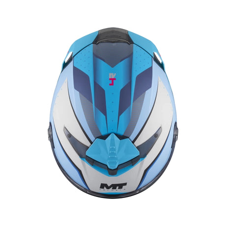 MT Thunder 4 R Wind Tunnel Motorcycle Full Face Helmet Matt Blue