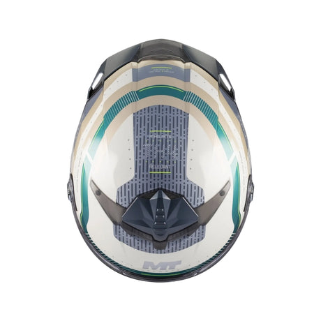 MT Thunder 4 R Relevant Motorcycle Full Face Helmet Gloss Grey Green