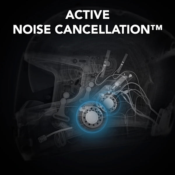 Sena Phantom ANC Smart Mesh Intercom Motorcycle Full Face Helmet Black