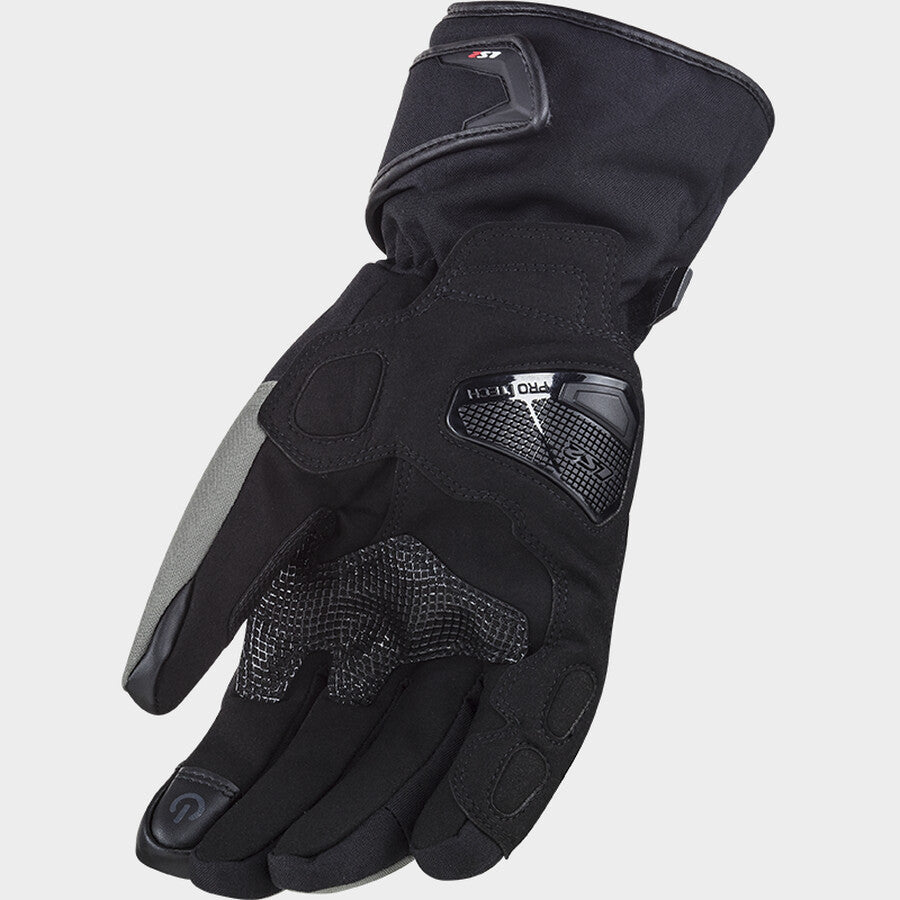 LS2 Snow Winter Motorcycle Gloves - Grey Red