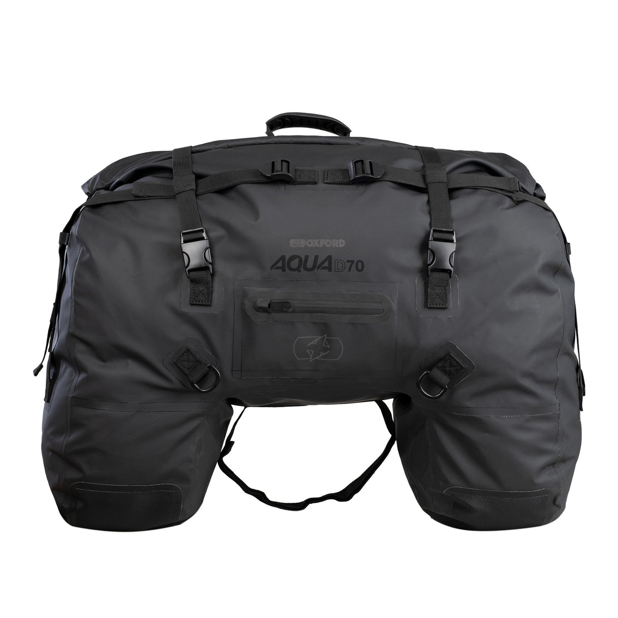 Oxford Aqua D-70 Waterproof Duffle Bag Motorcycle Motorbike Tail Bag Luggage 70L Black