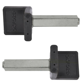 Oxford OF821F Motorcycle Rear Paddock Stand Pair Spare L-Cups Square Fitment (Fits Silver OF821 & OX281 And Black SP821 With Blue Oxford Logos)