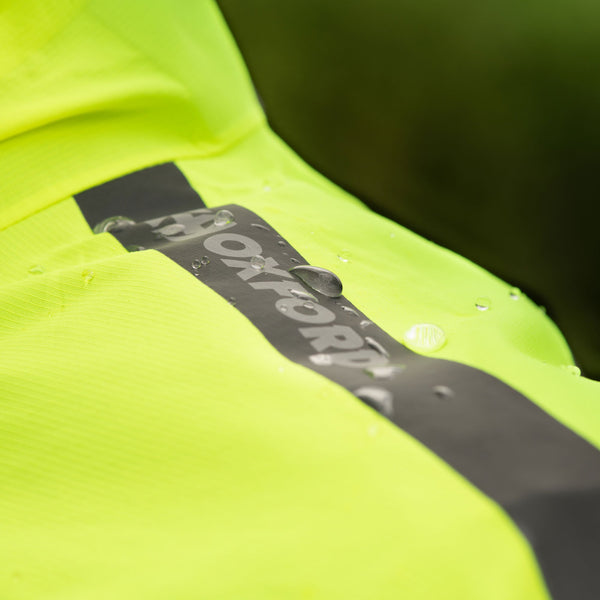 Oxford Rainseal Pro Waterproof Jacket - Black Grey Fluo