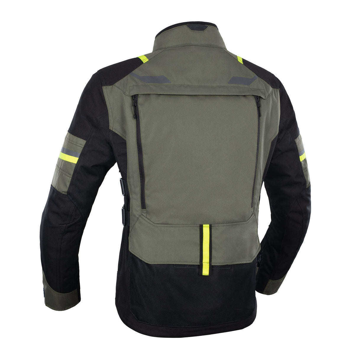 Oxford Rockland Men's Motorcycle Jacket Khaki Black Fluo