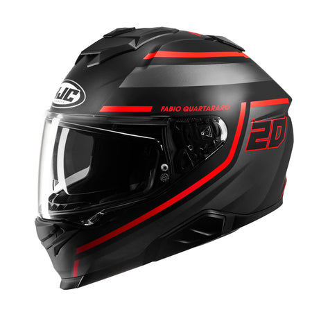 HJC I71 Fabio Quartararo 20 MC1SF Motorcycle Helmet Black Red Grey