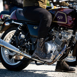 Oxford Womens Radley Motorcycle Boots Dark Brown