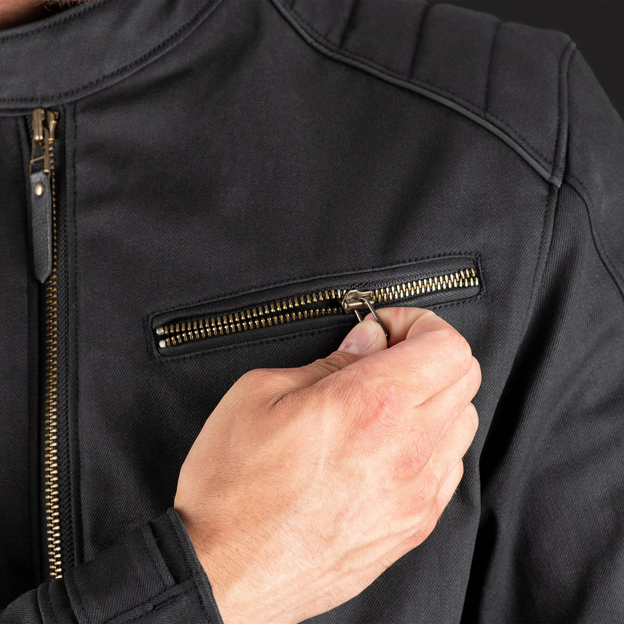 Oxford Holborn Motorcycle Men's Jacket Stealth Black