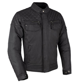Oxford Hardwick Wax Motorcycle Jacket Black