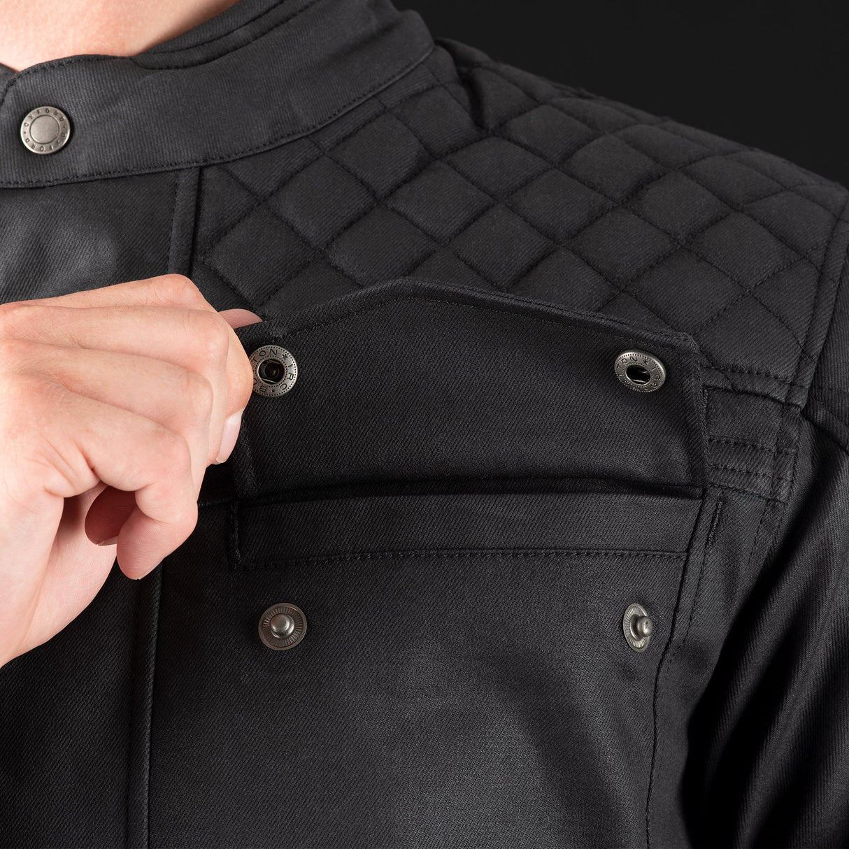 Oxford Hardwick Men's Motorcycle Jacket Black