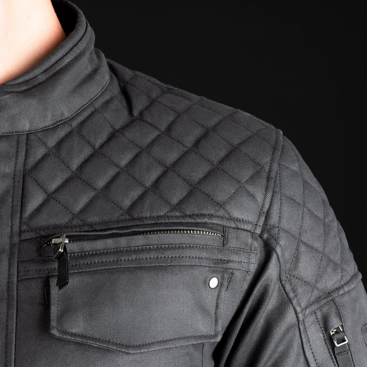 Oxford Hardwick Men's Motorcycle Jacket Black
