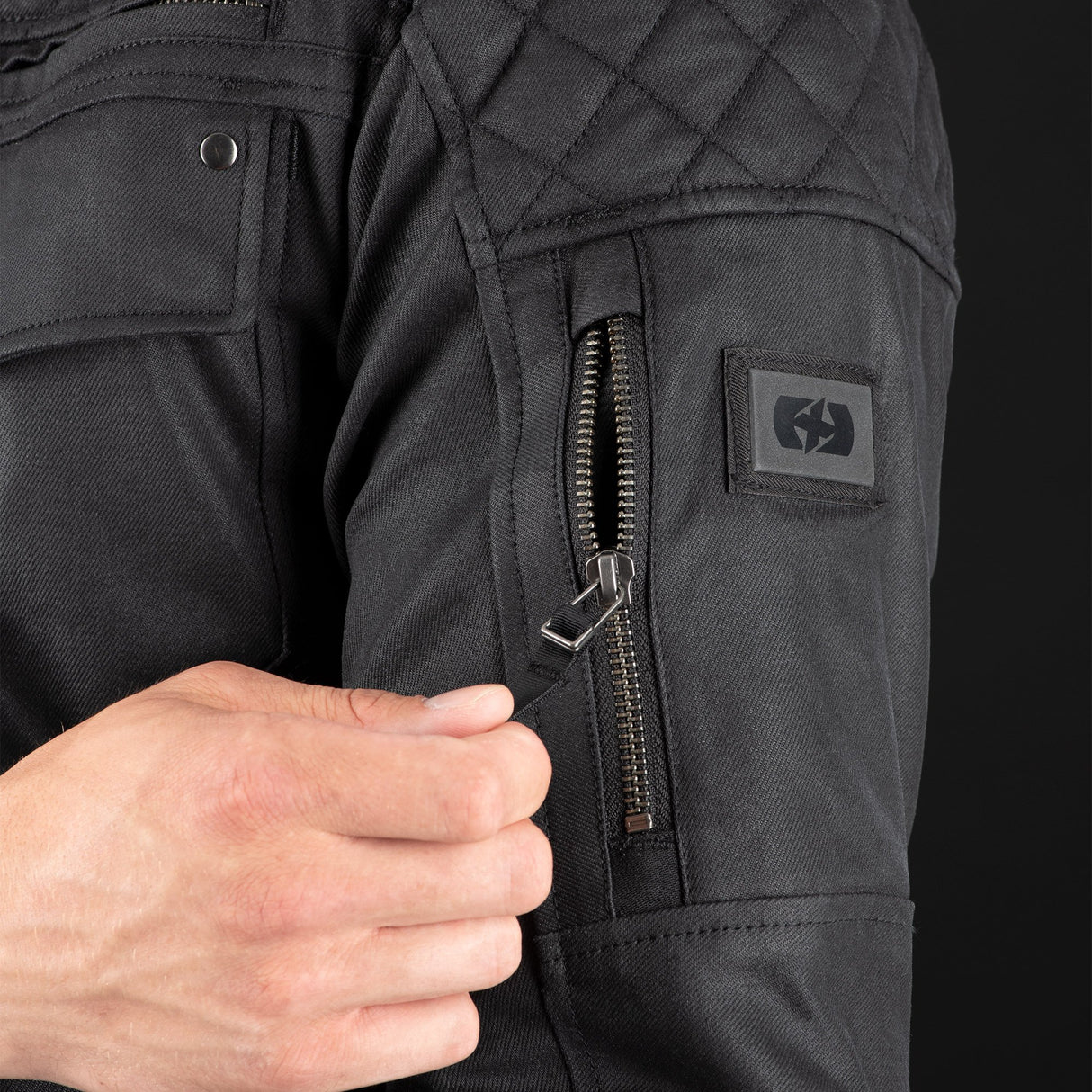 Oxford Hardwick Men's Motorcycle Jacket Black