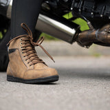 Oxford Womens Kickback Motorcycle Boots Trainers Brown
