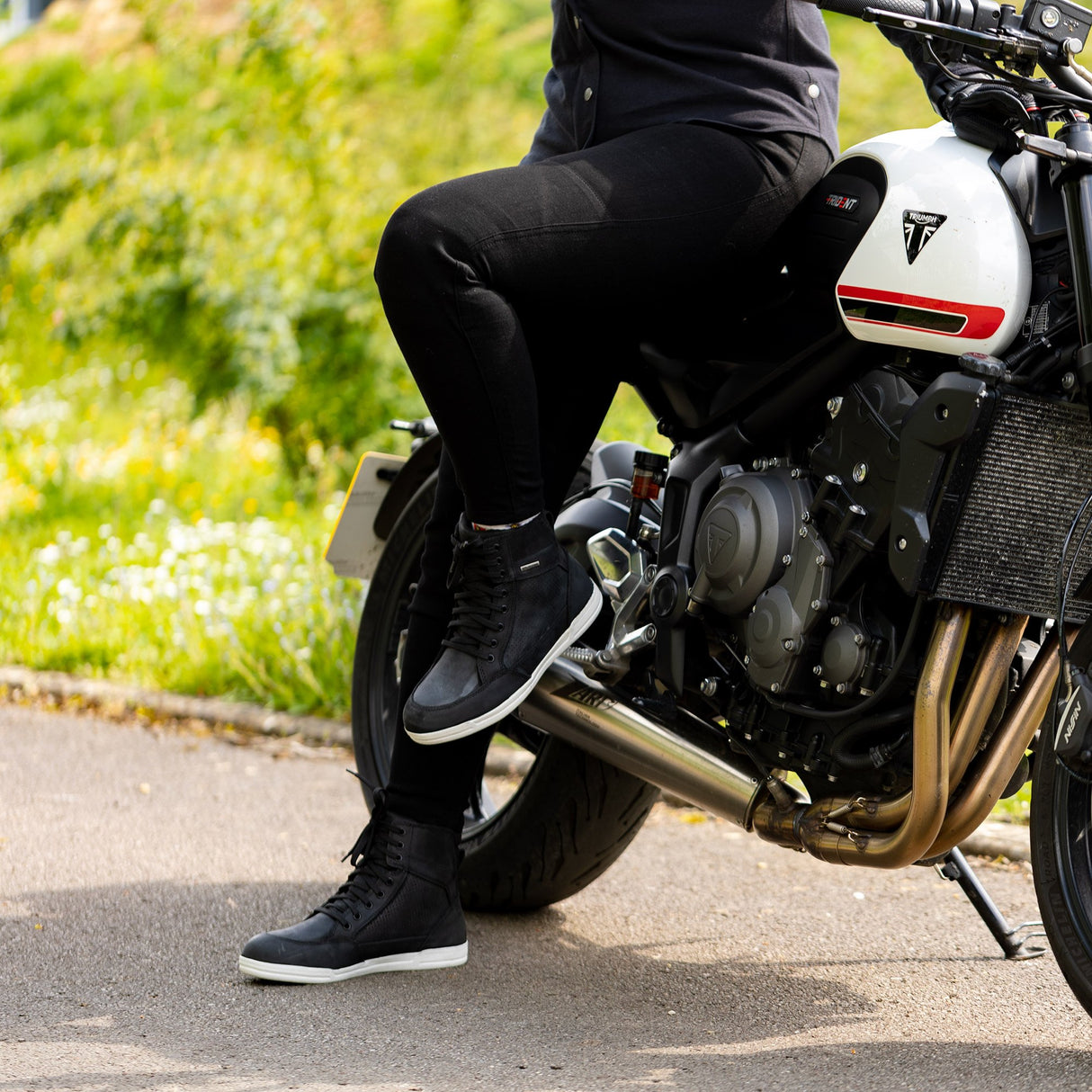 Oxford Original Approved AA Super Stretch Women's Motorcycle Jeans Black
