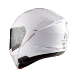 MT Genesis SV Solid A0 Gloss Pearl White Motorcycle Helmet